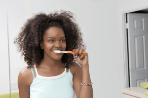 teeth whitening with brushing image